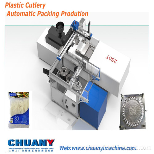 Wholesale Full-Automatic Plastic Utensil Production Line: Spoon Fork Knife Packing Machine